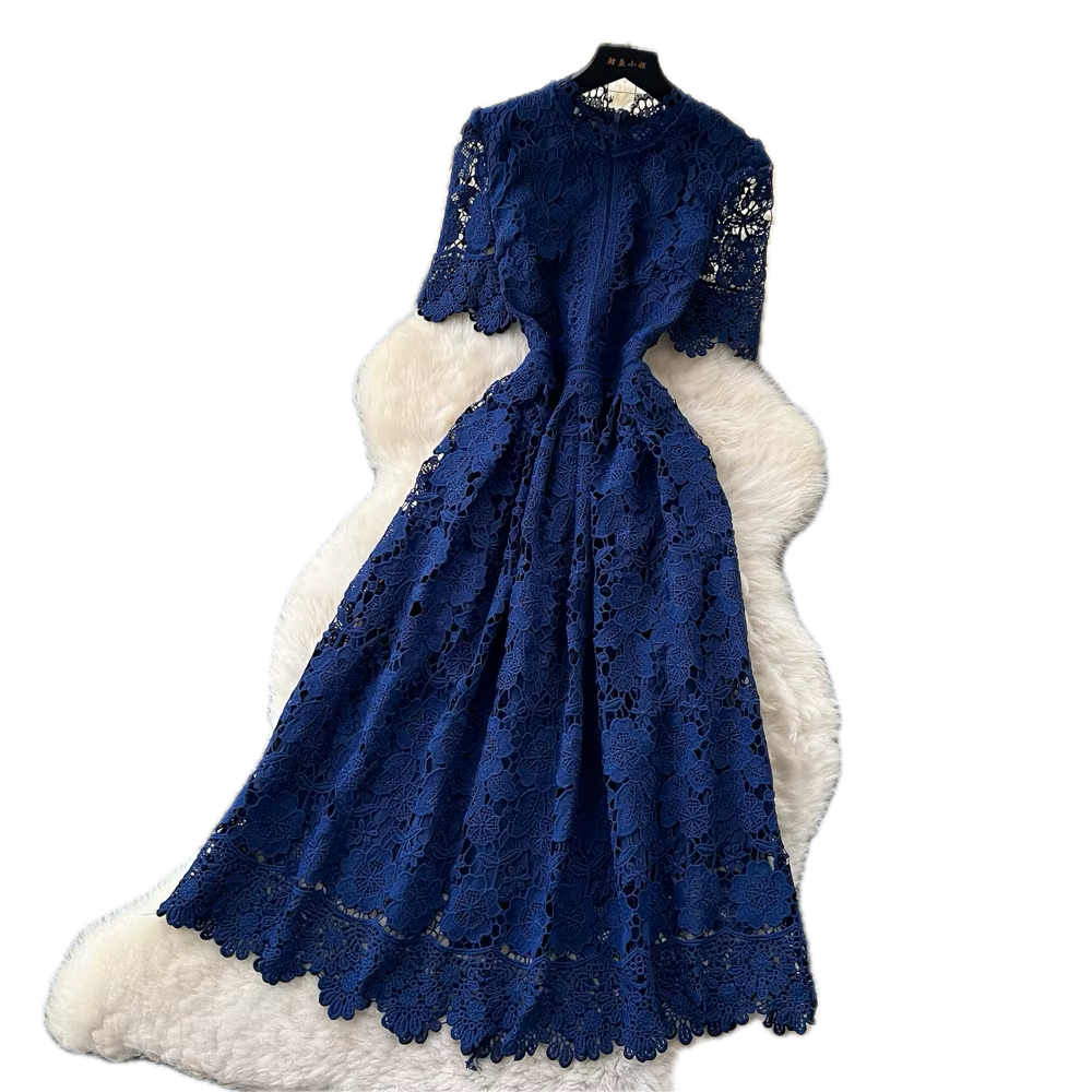 Robe Crayon Vintage Année 50 Marine