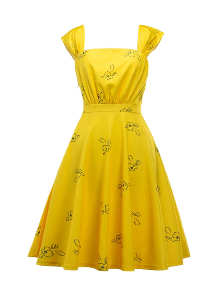 Robe Vintage Sixties Jaune - Louise Vintage