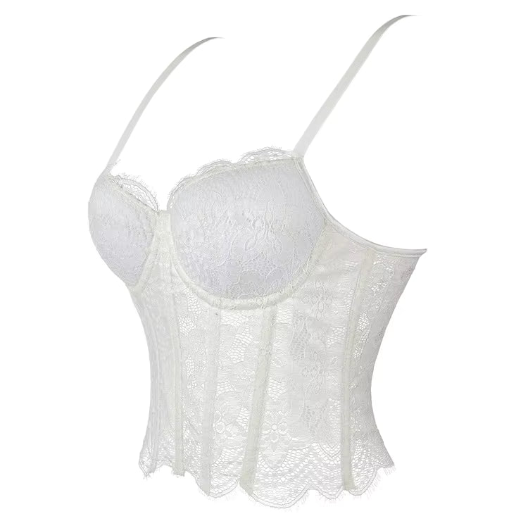 Haut Vintage Bustier Blanc