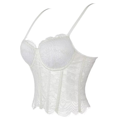 Haut Vintage Bustier Blanc