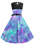 Robe Bleu Pastel Années 50