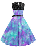 Robe Bleu Pastel Années 50