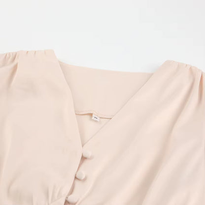 Robe Vintage Années 40 Satin Beige