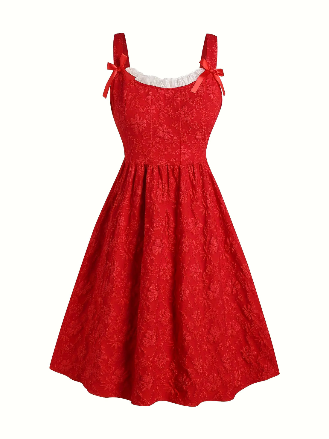 Robe Vintage Grande Taille Sexy Rouge