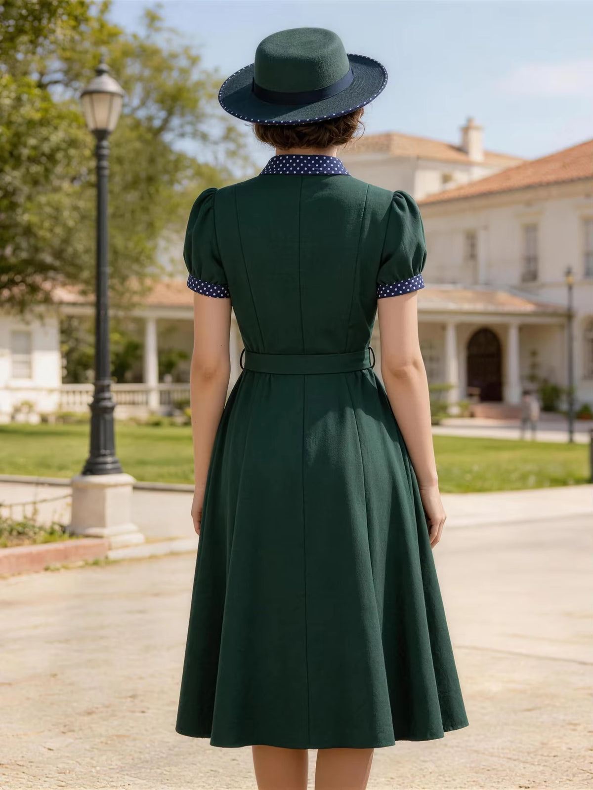 Robe Vintage Verte Années 40