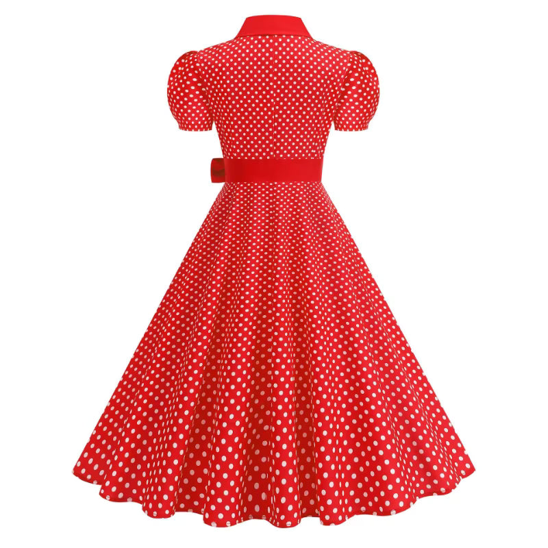 Robe Style Année 50 pas Cher Rouge