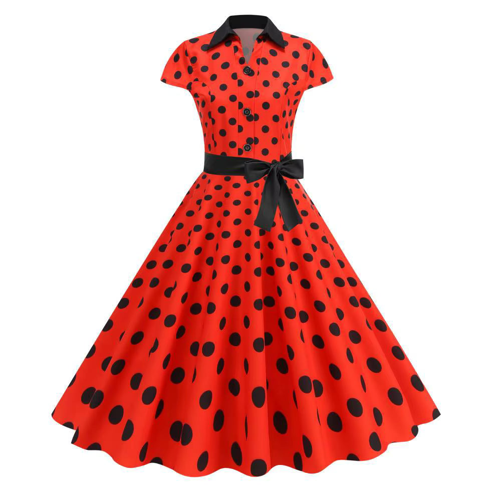 Robe Rockabilly Année 50 Rouge