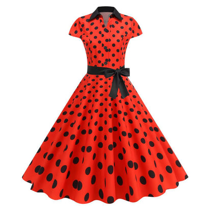 Robe Rockabilly Année 50 Rouge