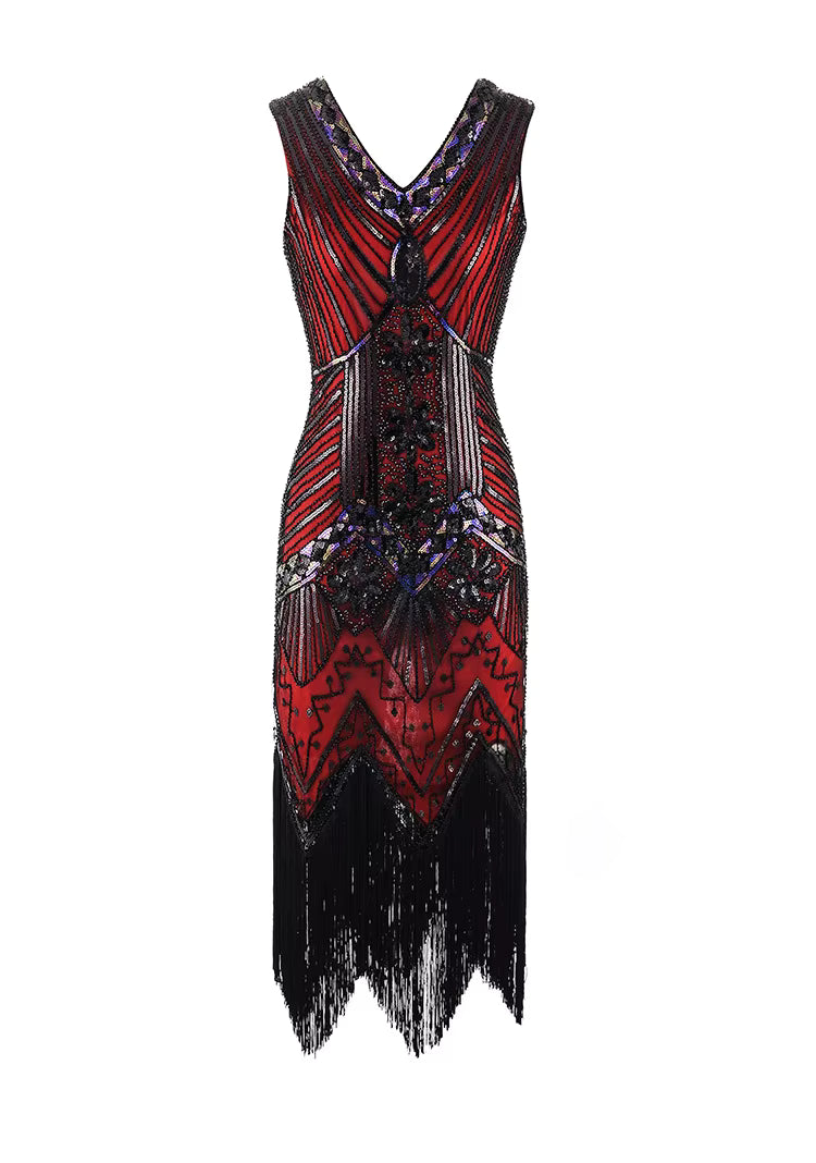 Robe Années 20 Rouge Grande Taille