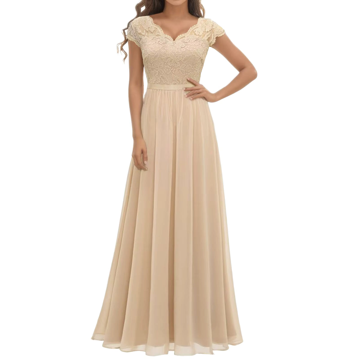 Années 40 Robe Vintage Champagne