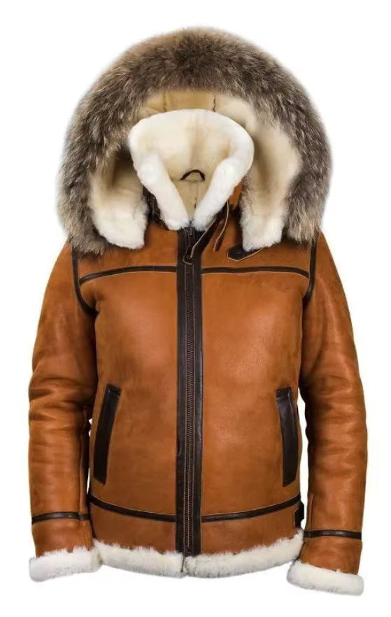 Blouson en Cuir Style Aviateur