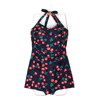Maillot de Bain une Piece Vintage Cerises