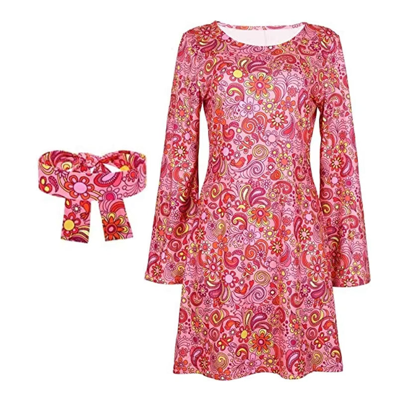 Robe Années 70 Hippie Tropiques