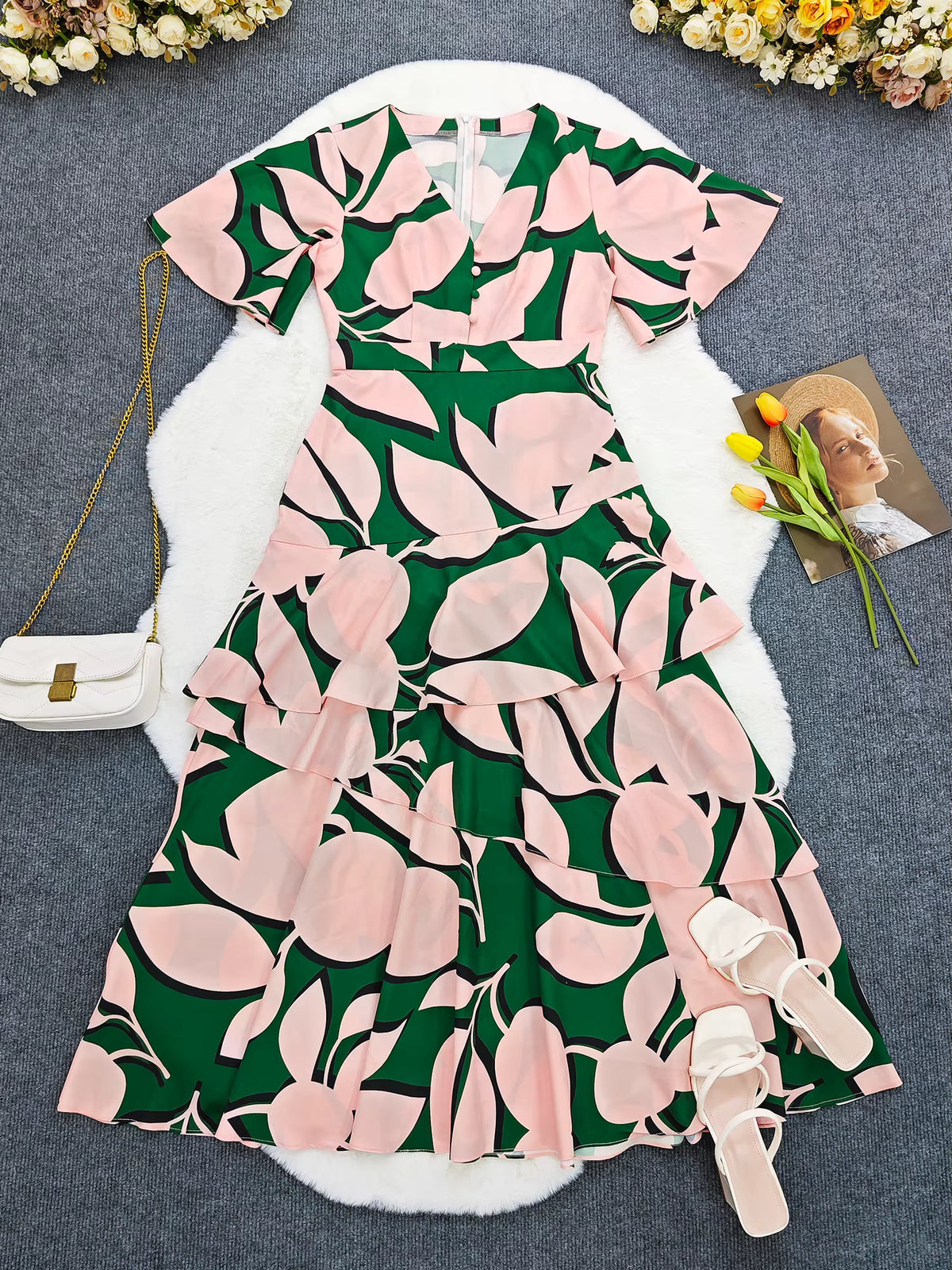 Robe Vintage Années 40 Coton