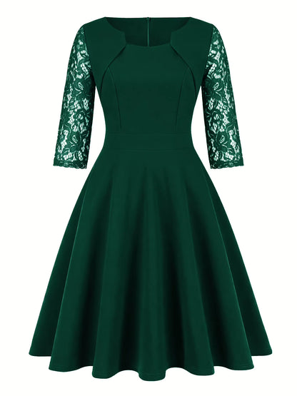 Robe Vintage Années 40 Créateur Vert