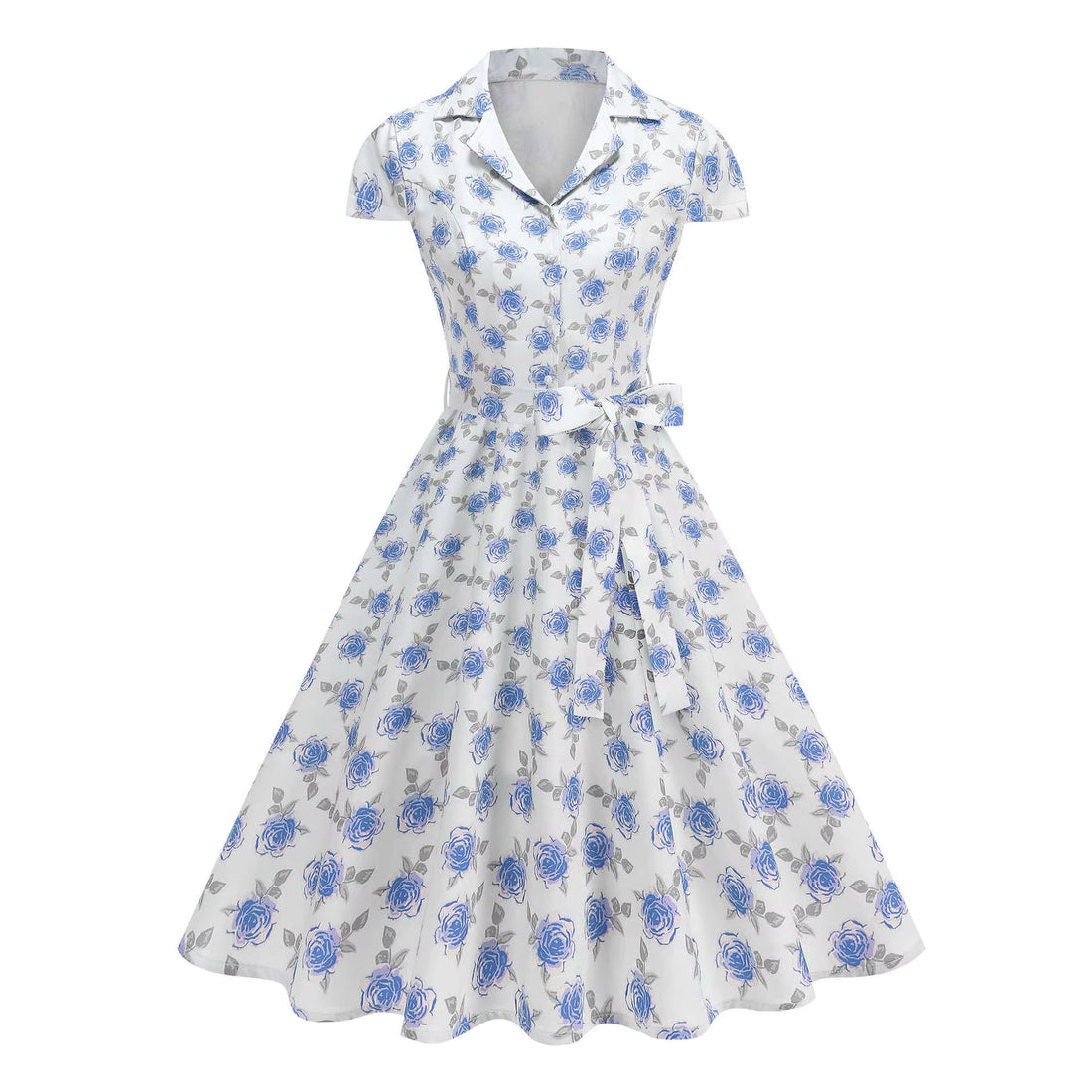Robe Américaine Année 50 Bleu