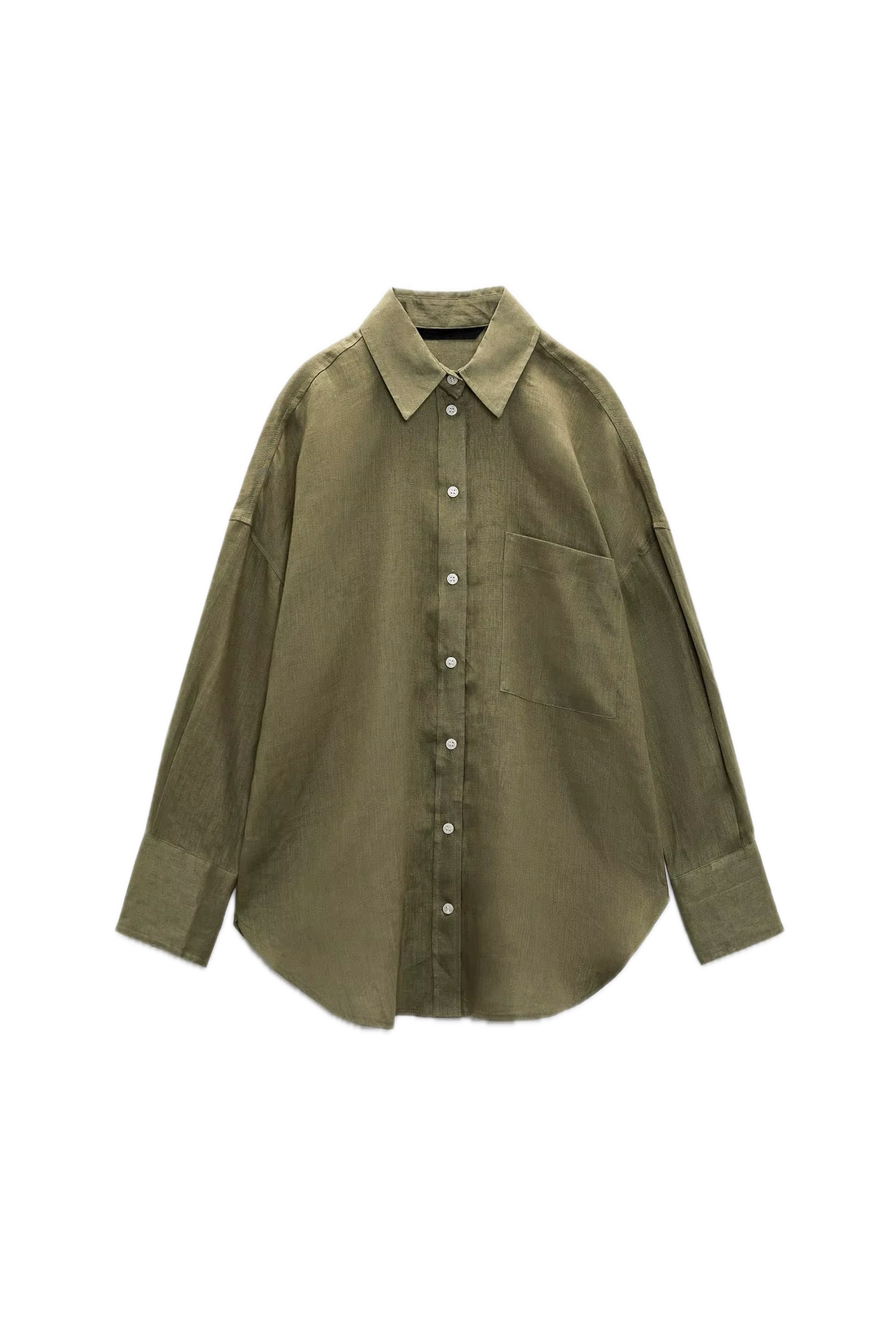 Chemisier Vintage Ample Vert