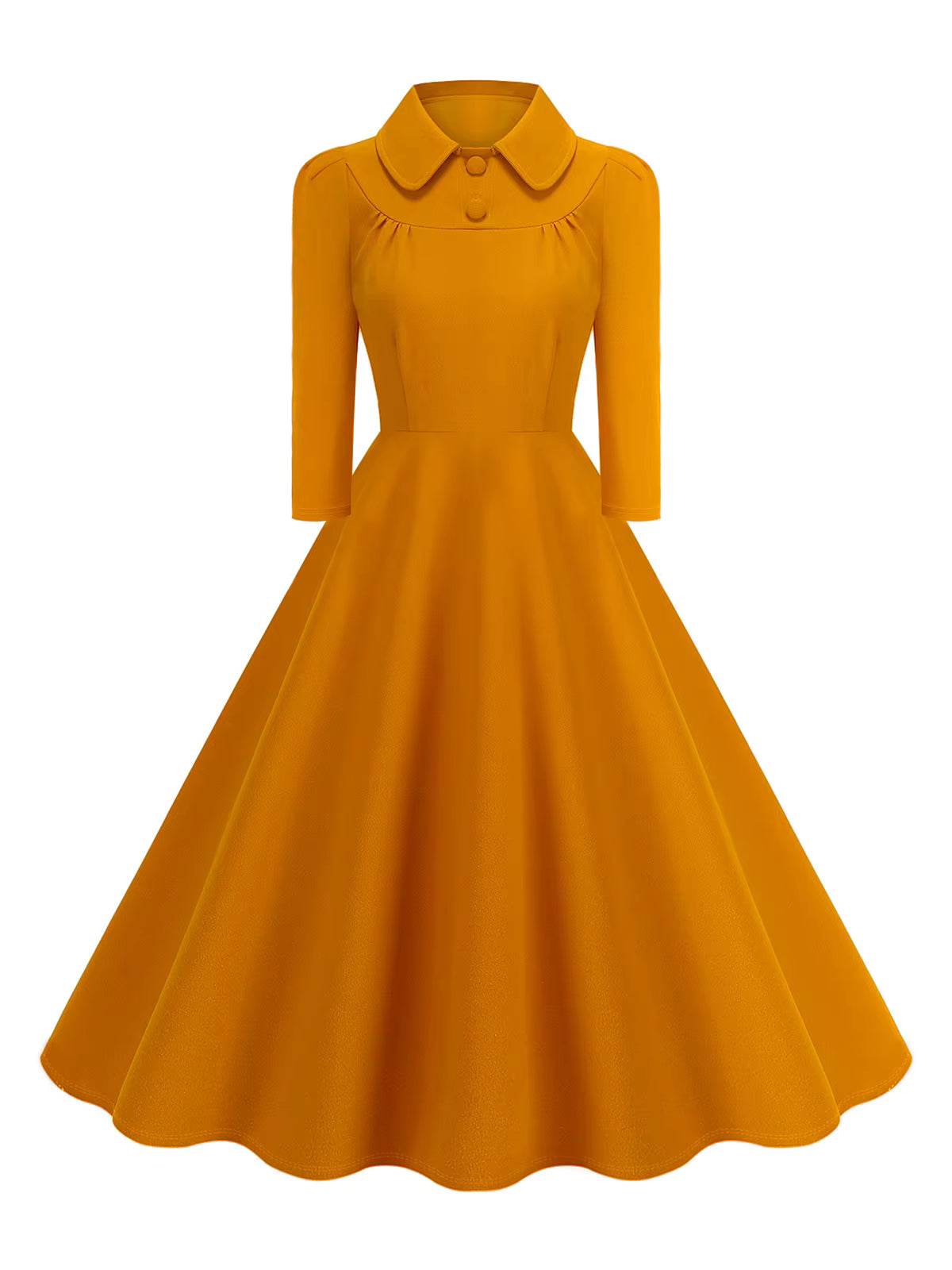 Robe Vintage Années 40 Old School Orange