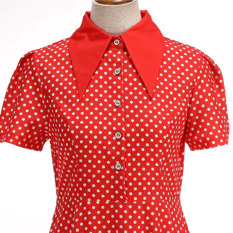 Robe Style Année 50 pas Cher Rouge