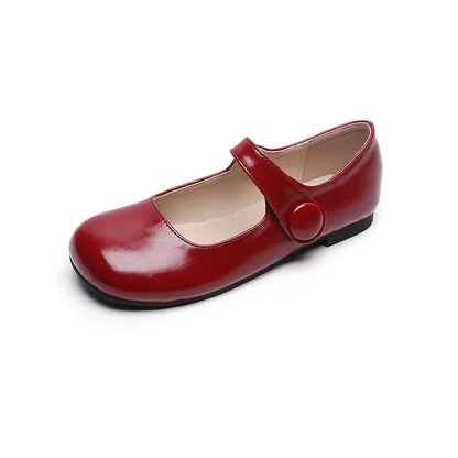 Chaussures Plates Vintage Rouge
