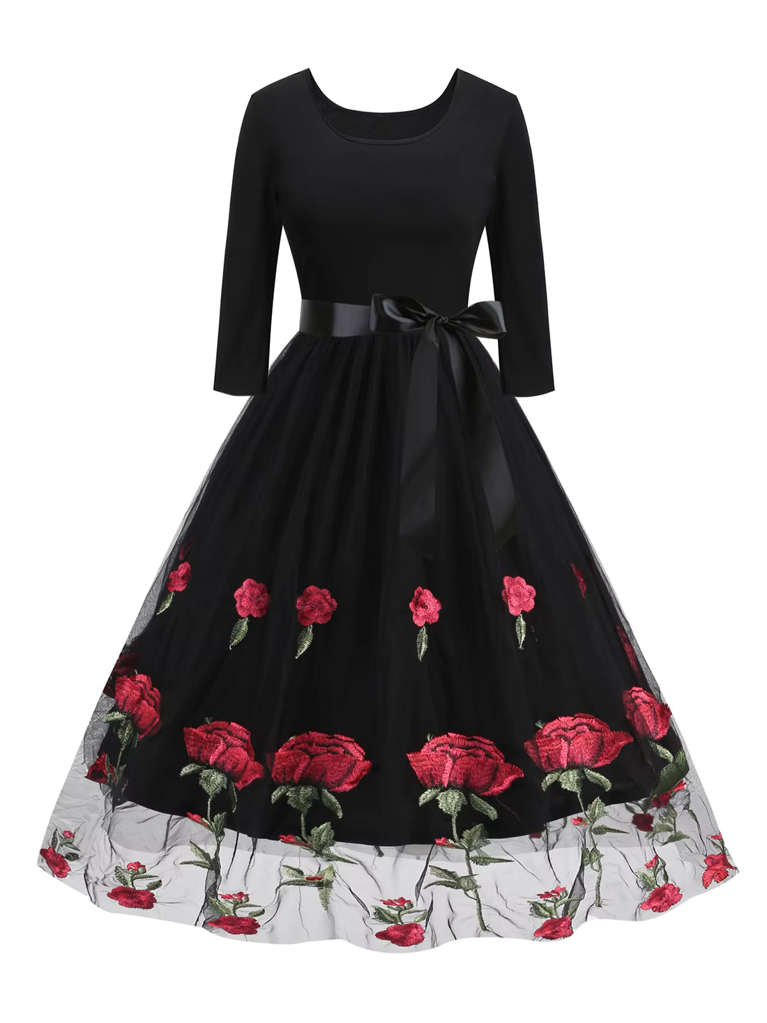 Robe Trapèze Vintage Sans Manches
