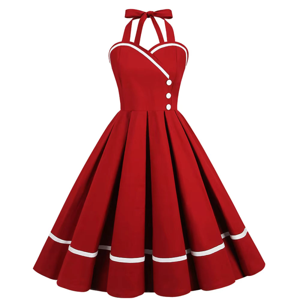 Robe Années 50 Chic Rouge