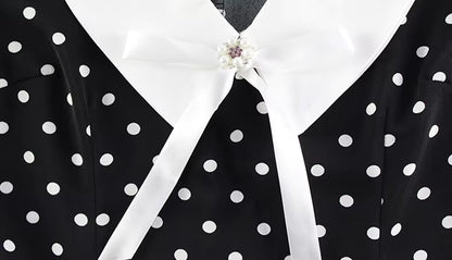 Robe Droite à Pois Vintage