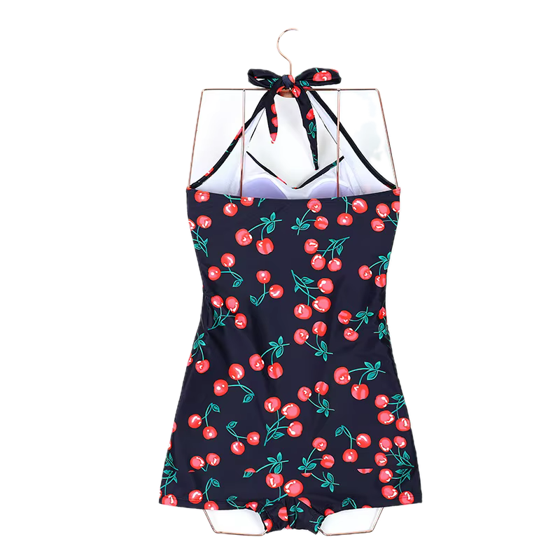 Maillot de Bain une Piece Vintage Cerises