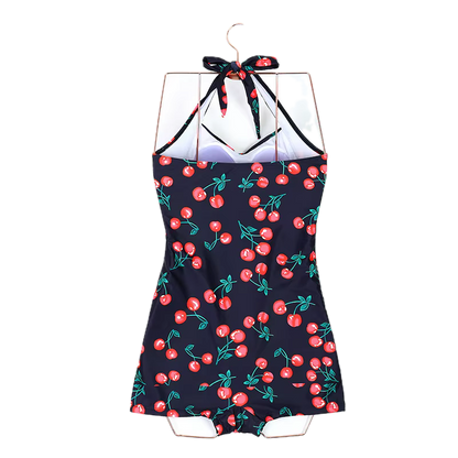 Maillot de Bain une Piece Vintage Cerises