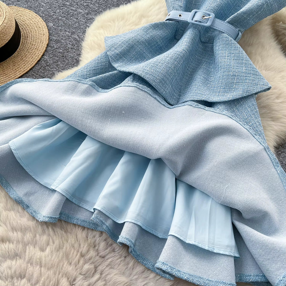 Robe des Années 40 50 Bleu
