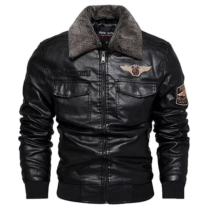Blouson Aviateur Pour Homme Noir