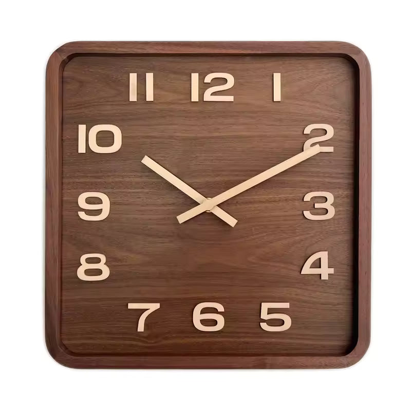 Horloge Murale Vintage Carrée Rétro