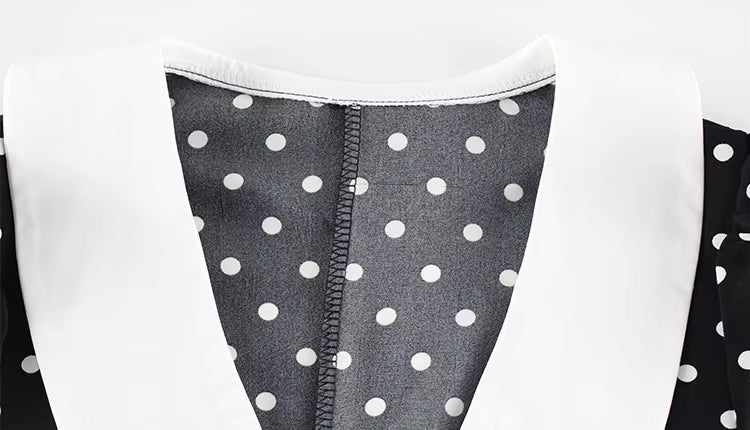 Robe Droite à Pois Vintage