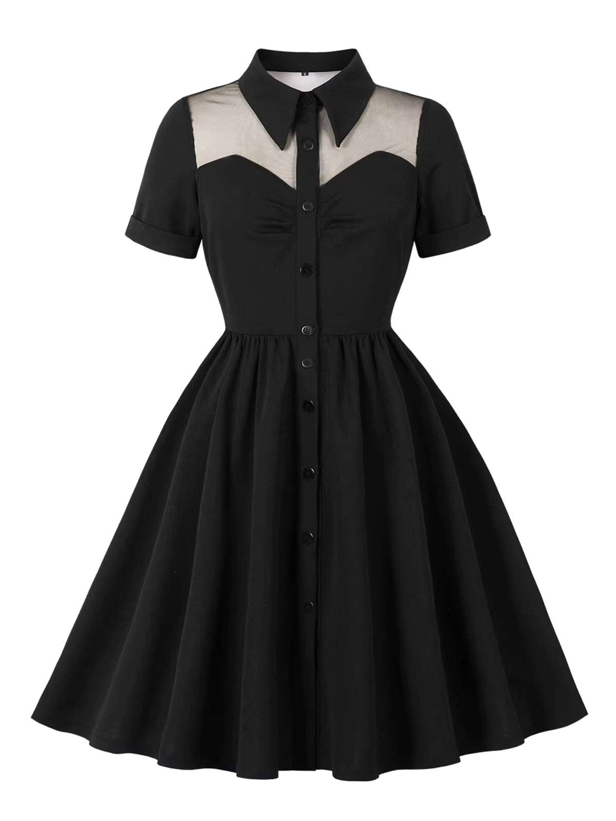 Robe Vintage Col V Noire