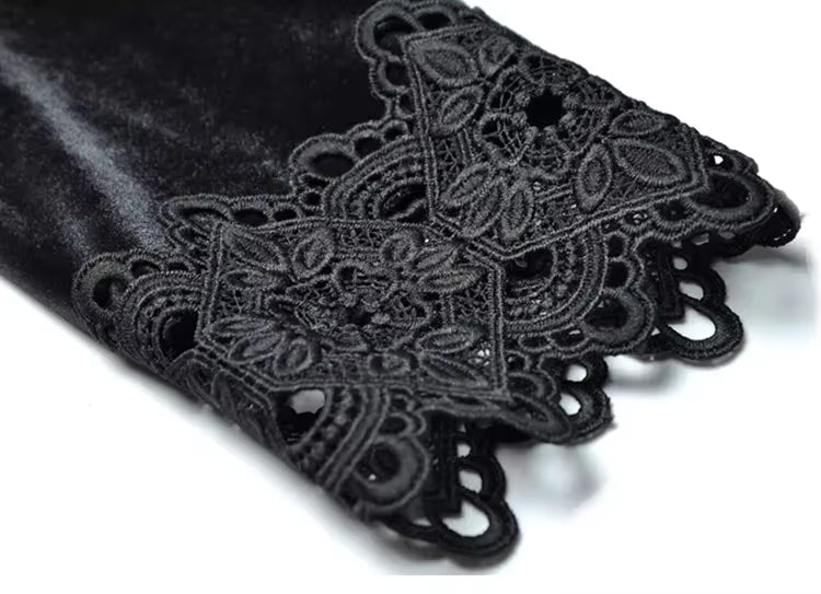 Robe Années 40 Noire Ajourrée