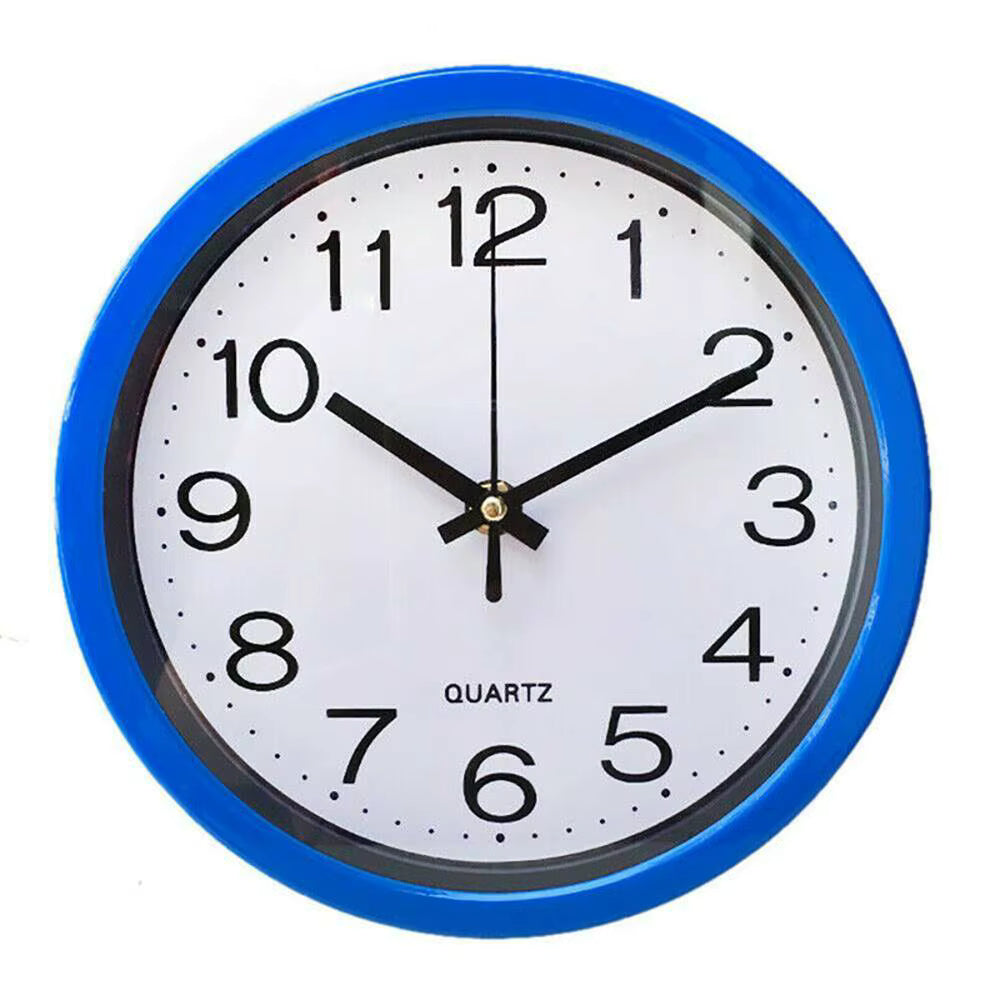 Horloge Murale Vintage Bleu Quadrillage