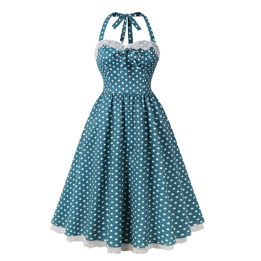 Robe Vintage Dentelle Turquoise