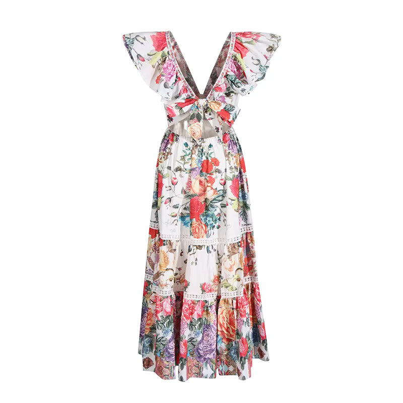 Robe Années 40 Vintage Fleurs