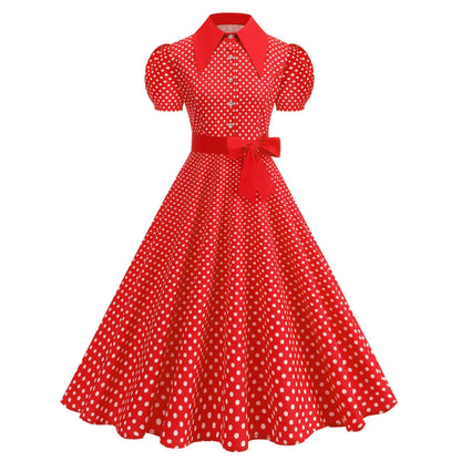 Robe Style Année 50 pas Cher Rouge