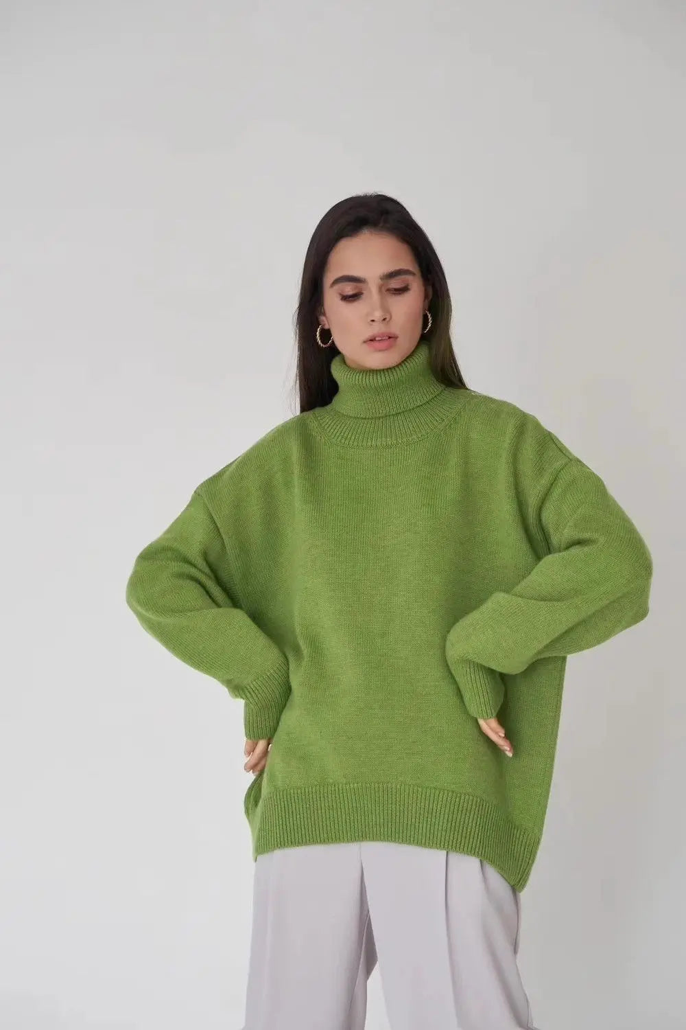 Pull Col Roulé Vintage
