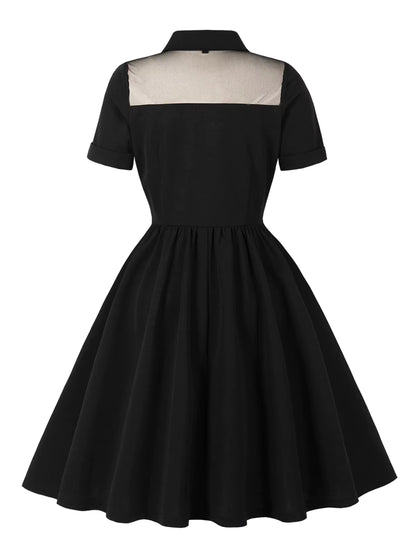 Robe Vintage Col V Noire