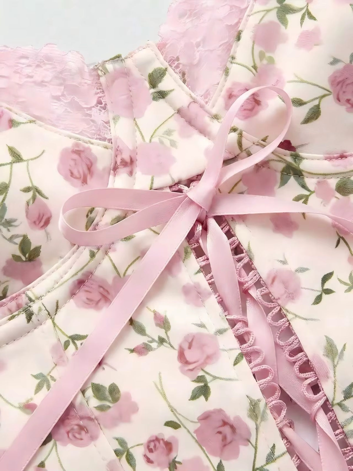 Haut Vintage Bustier Rose