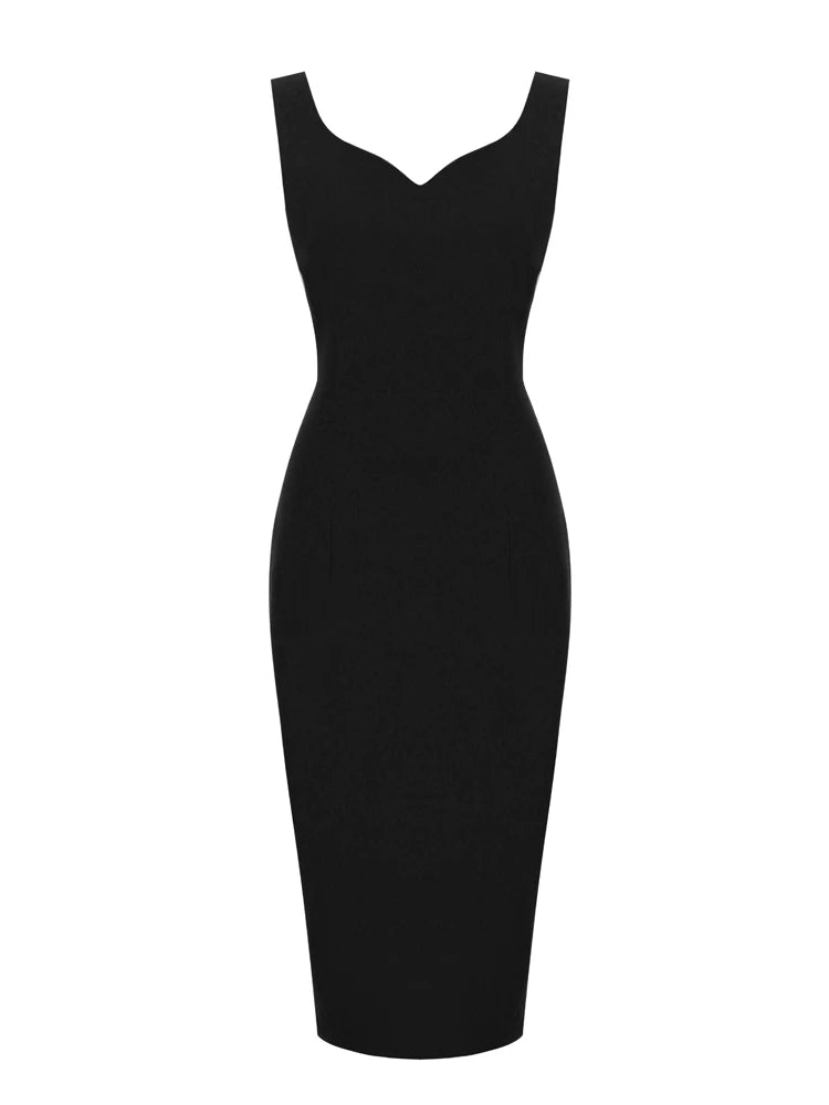 Robe Crayon Année 60 Noir