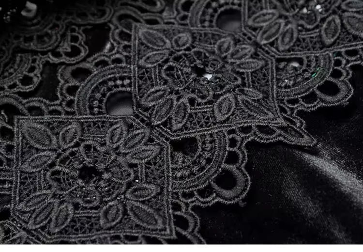 Robe Années 40 Noire Ajourrée