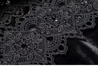 Robe Années 40 Noire Ajourrée