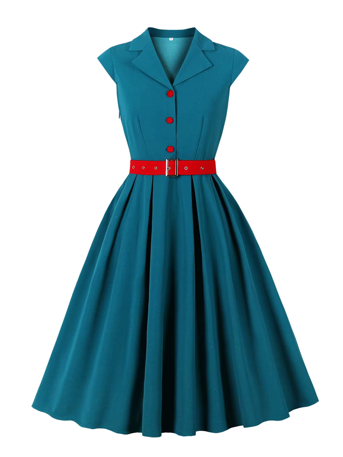 Robe Vintage Longue 50s Bleue