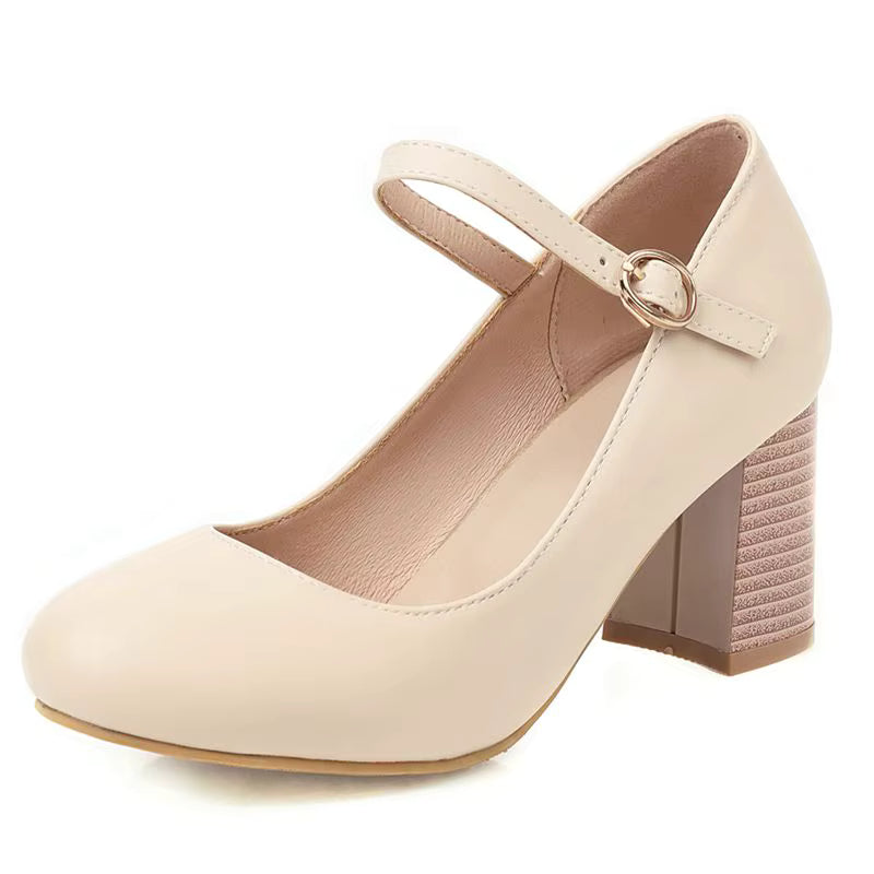 Escarpins Années 40 Beige