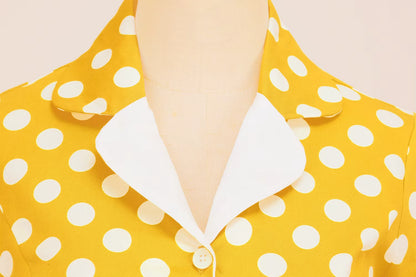 Robe Vintage Année 40 Jaune Pas cher