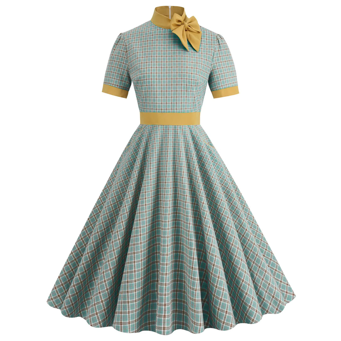Robe Trapèze Vintage Noeud Ceinture