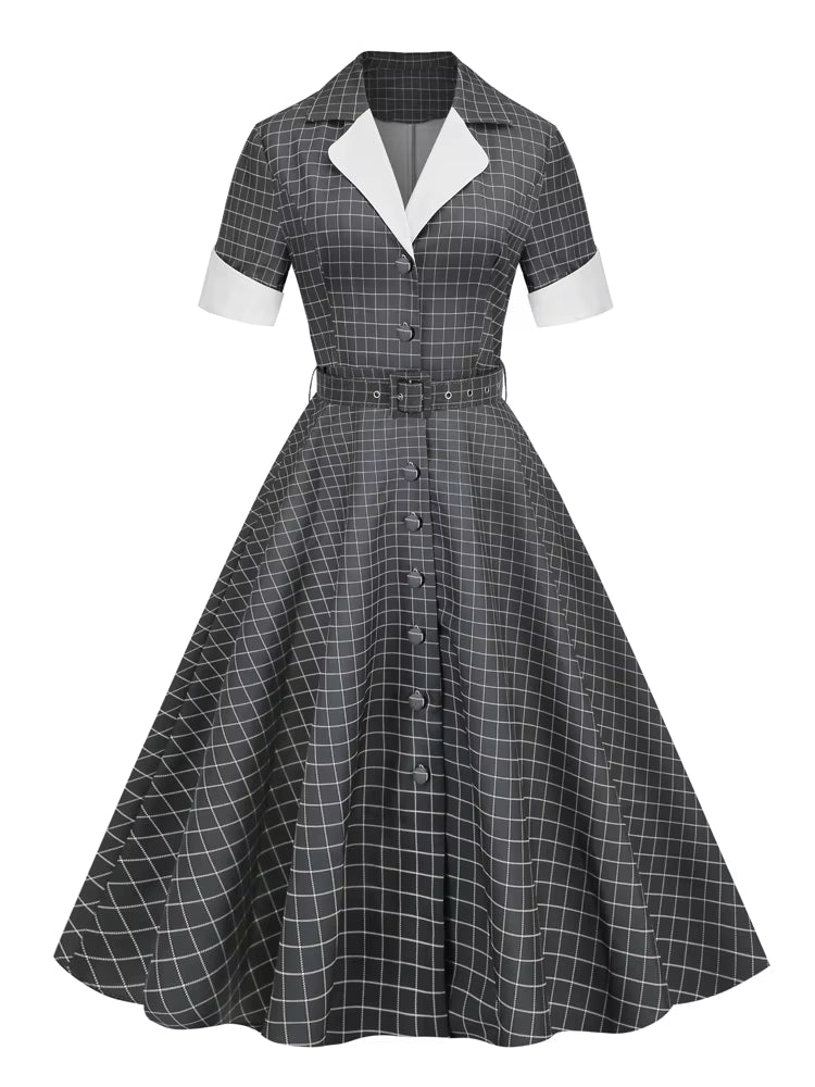 Robe Vintage Invité Mariage Gris
